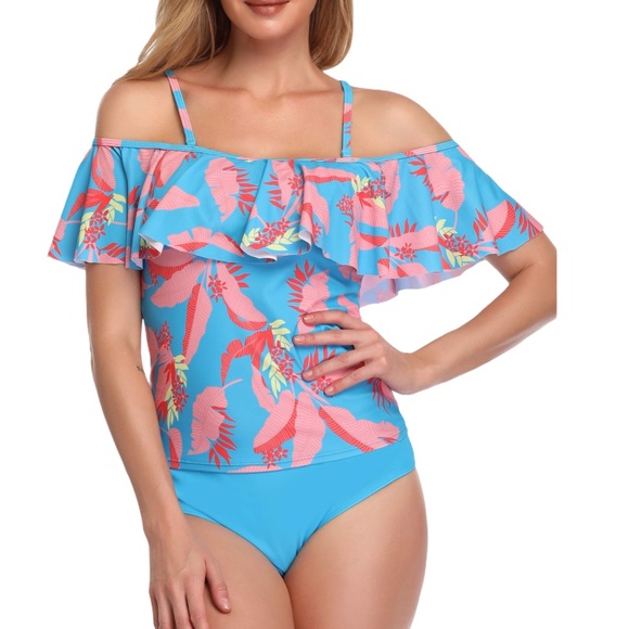 Selfiego floral tankini swimsuit top swim small - Picture 6 of 12